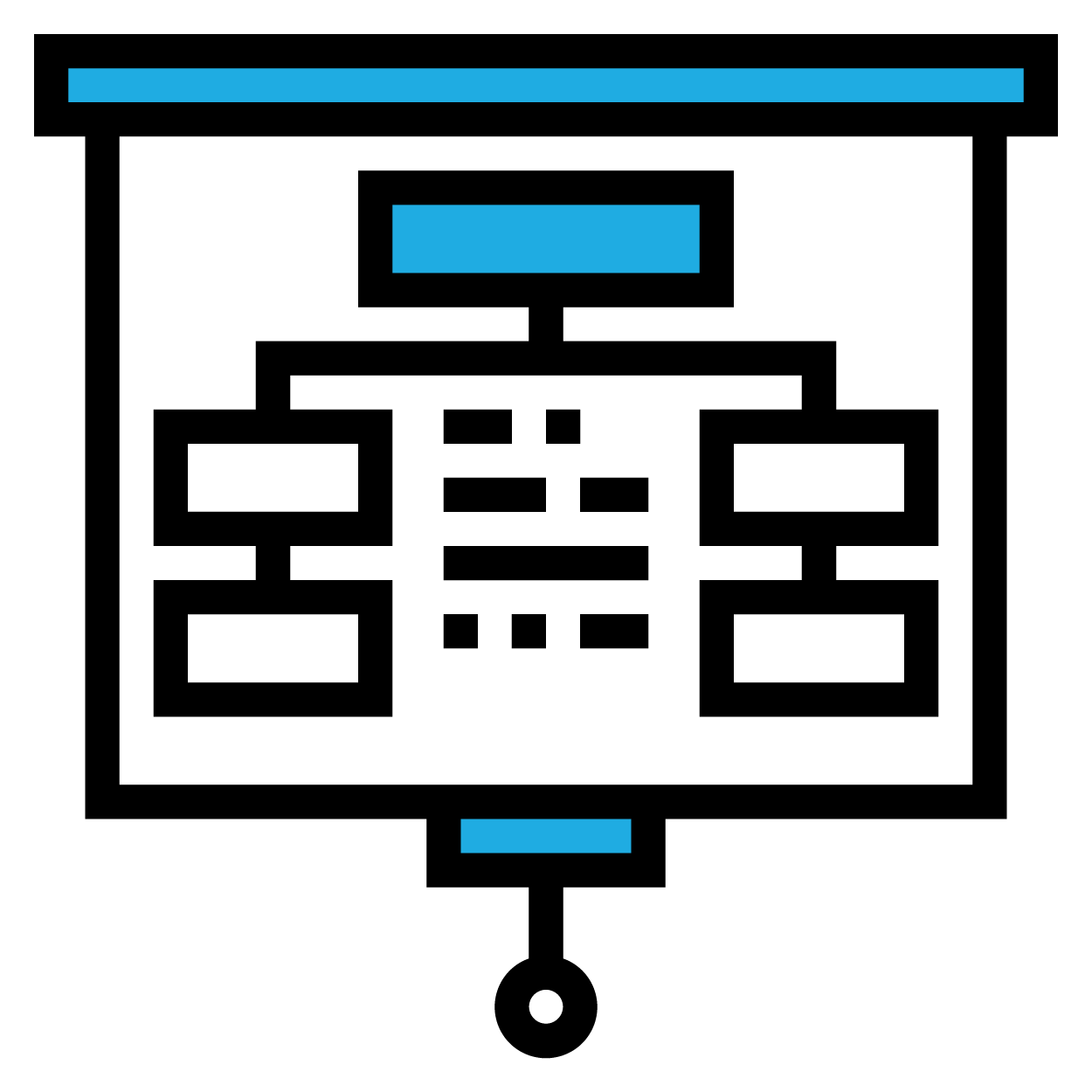 A hierarchical structure icon that symbolizes business planning.