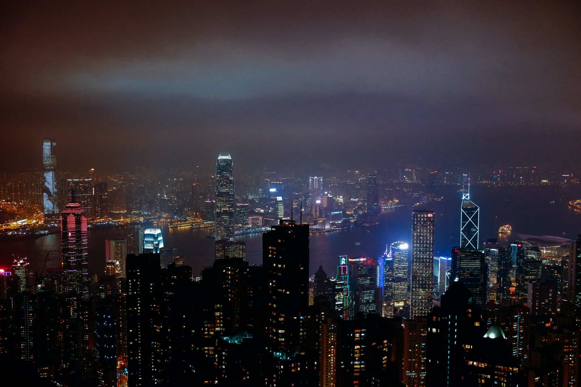 Aerial photograph of City high-rise buildings