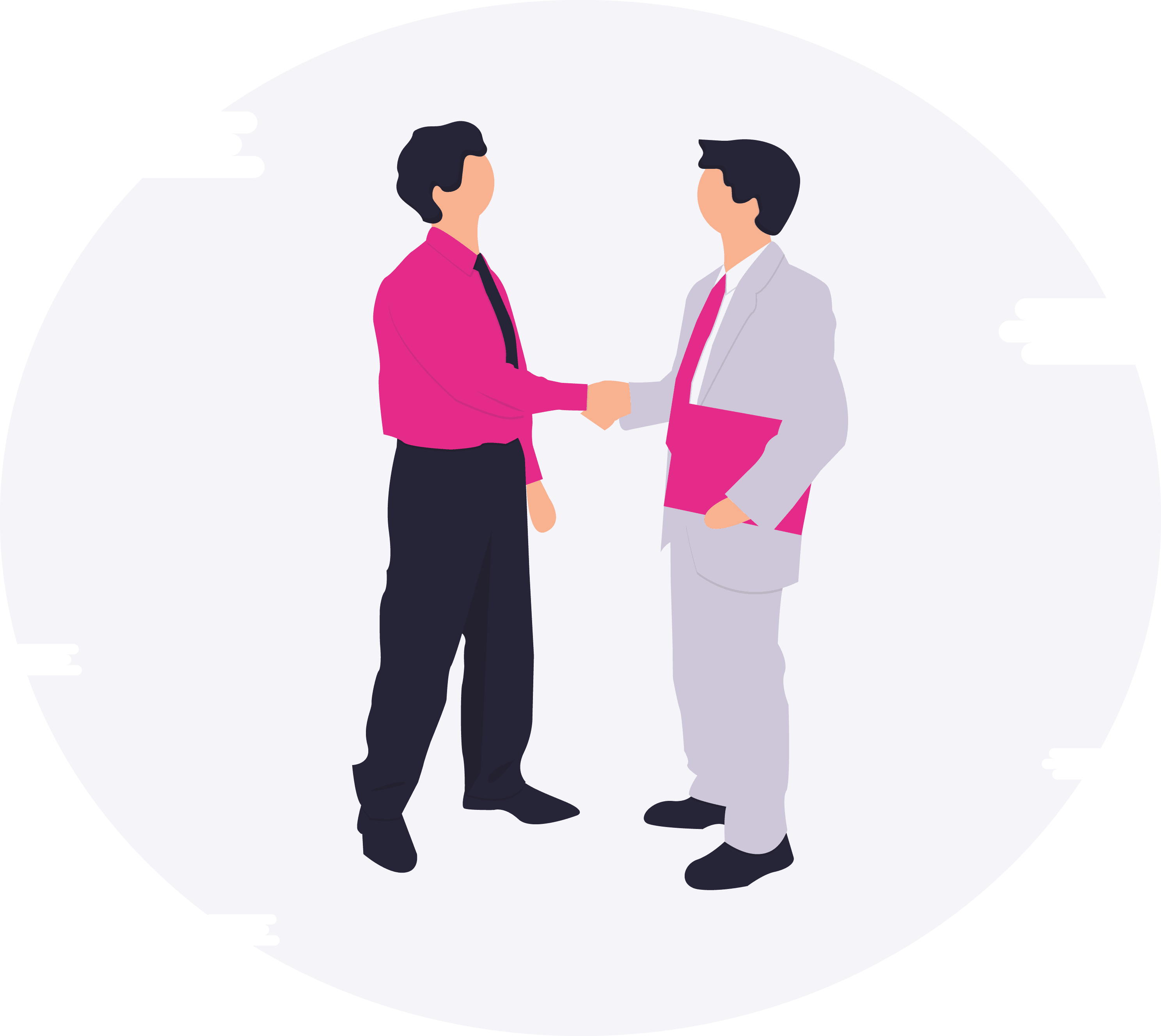 icon of two businessmen shaking hands