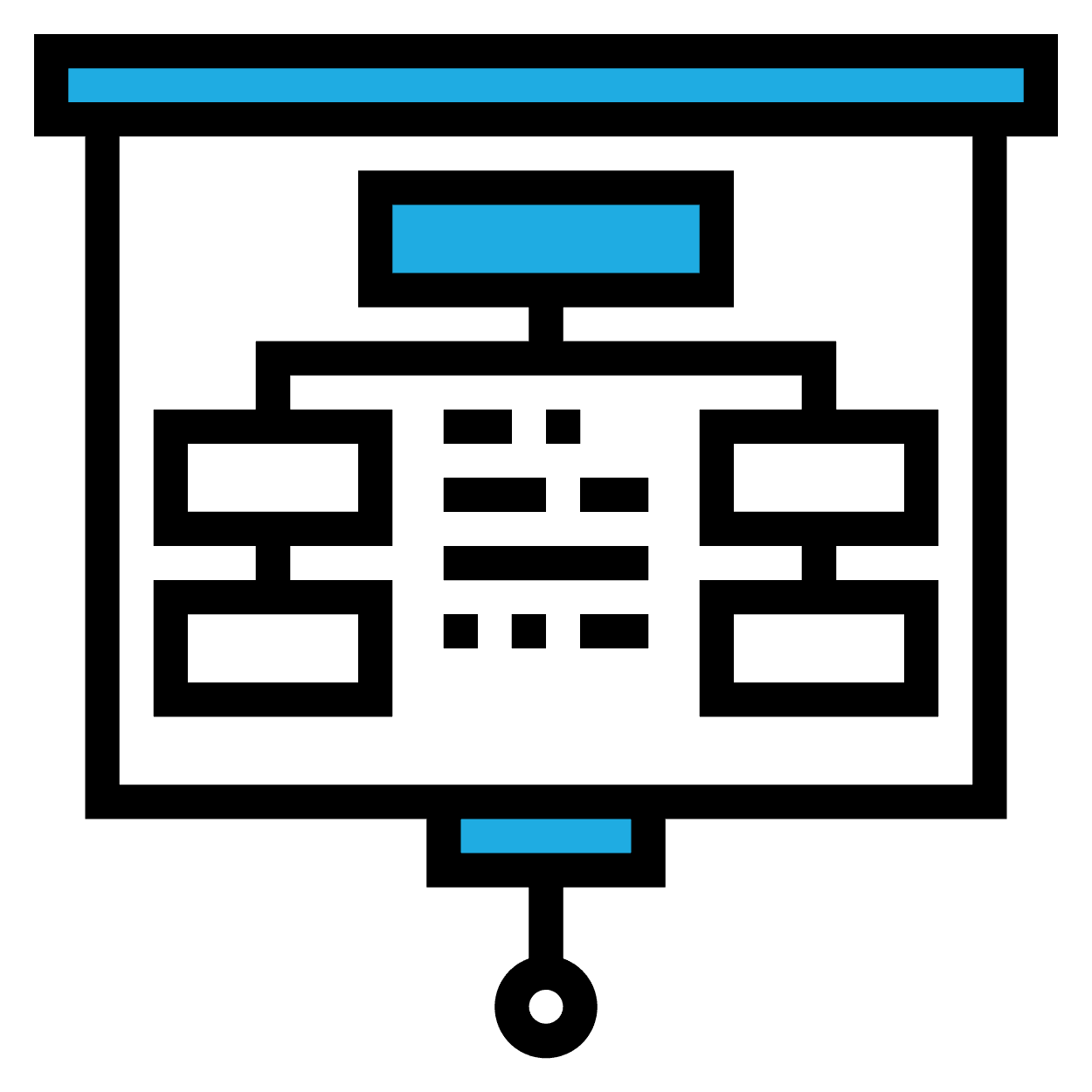 A hierarchical structure icon that symbolizes business planning.
