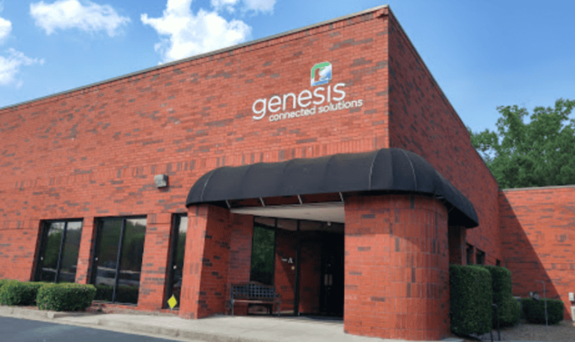 A digital render of the office building of Genesis Connected Solutions.