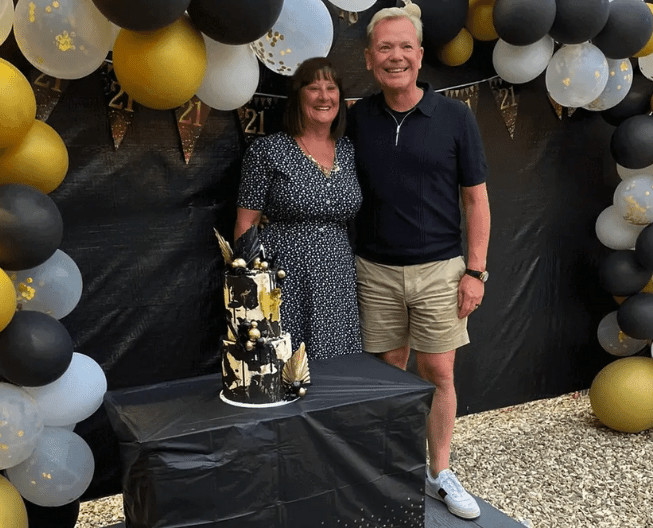 Julie and Colin Mills, founder of The CFO Centre, celebrating the company's 21st birthday.